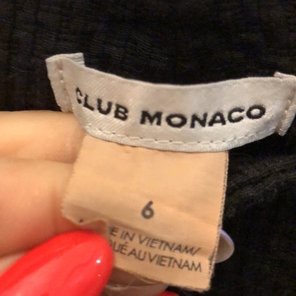 Club Monaco Textured Pants Cropped Black Size 6 - Picture 4 of 9